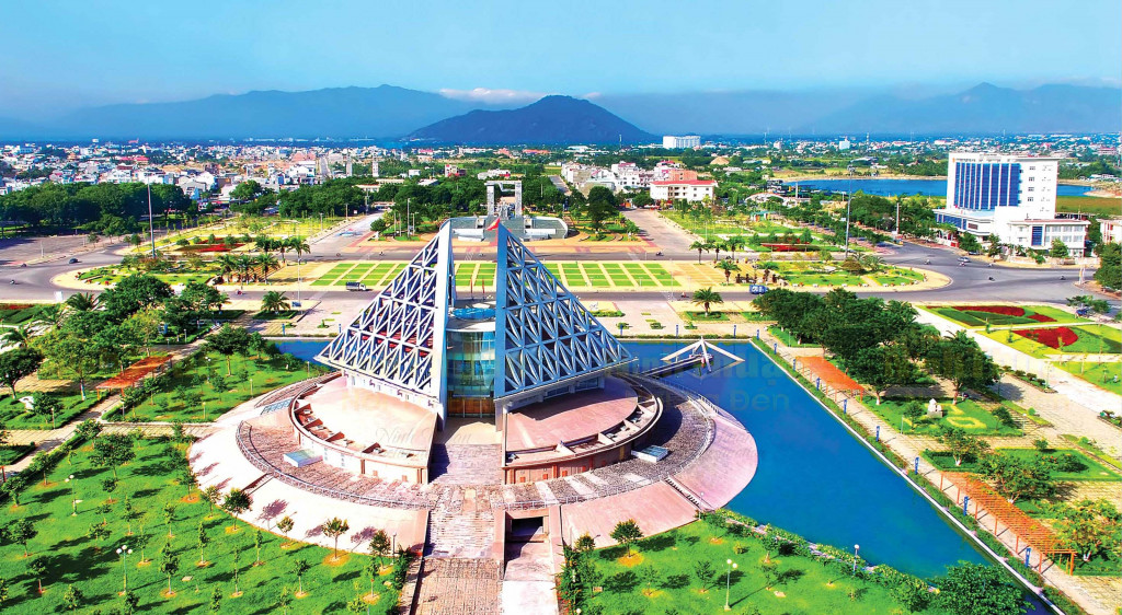 Góc nhìn Bảo tàng Ninh Thuận bao quát từ trên cao.