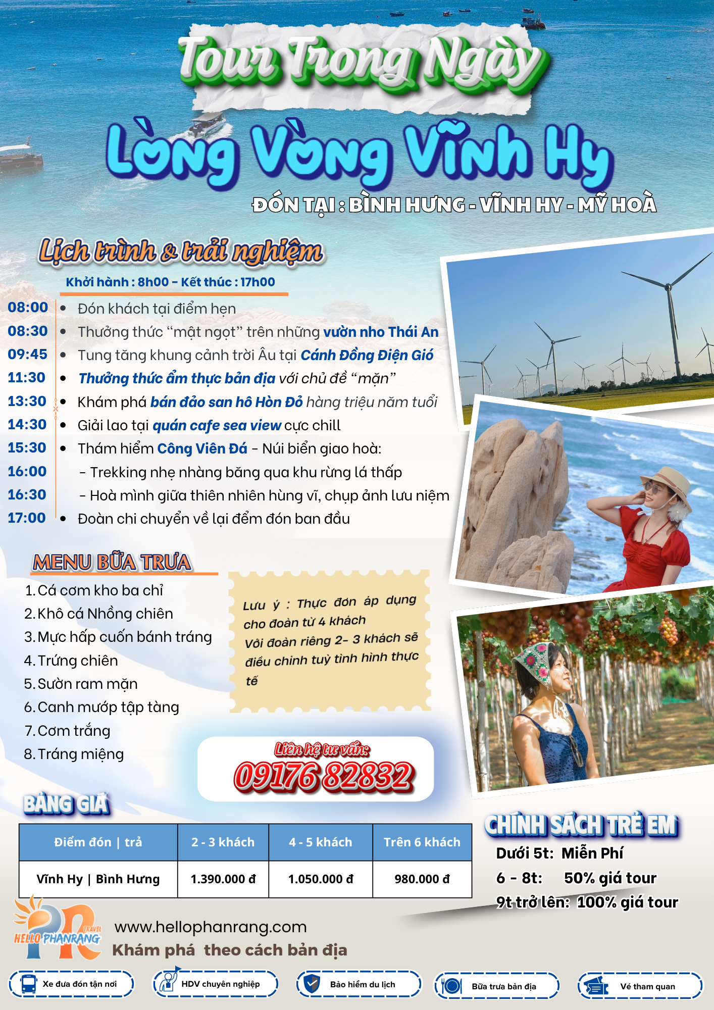 tour công viên đá hòn đỏ đón tại Vĩnh Hy